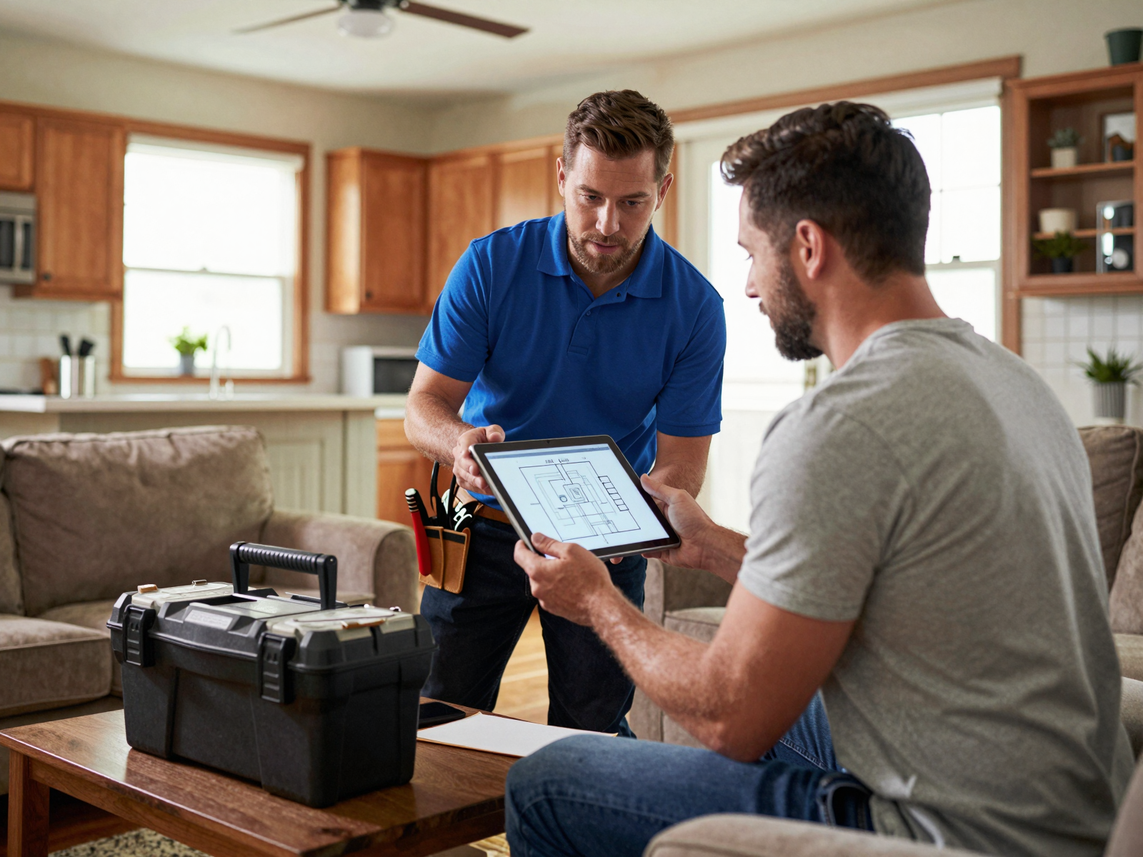 Electrical installation in progress